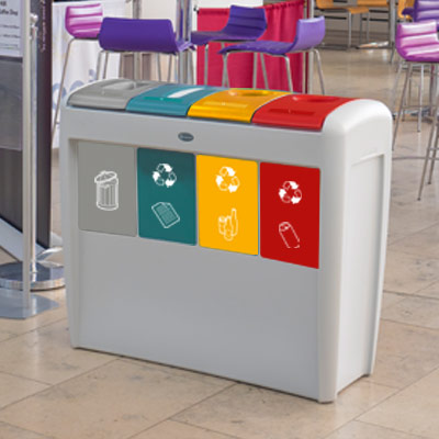 Poubelle de tri s&eacute;lectif Nexus&reg; &Eacute;volution Quatro